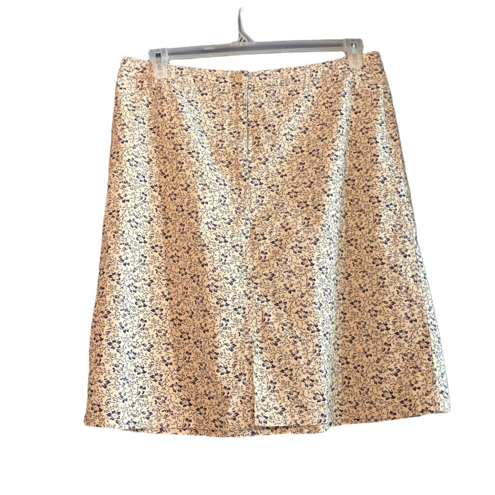 NWOT Eddie Bauer Women’s Floral Zipper Button Size 16 Floral Skirt Front Slit